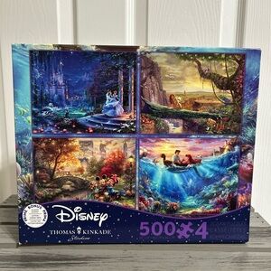 Thomas Kinkade Disney 4 in 1 Puzzle new and sealed